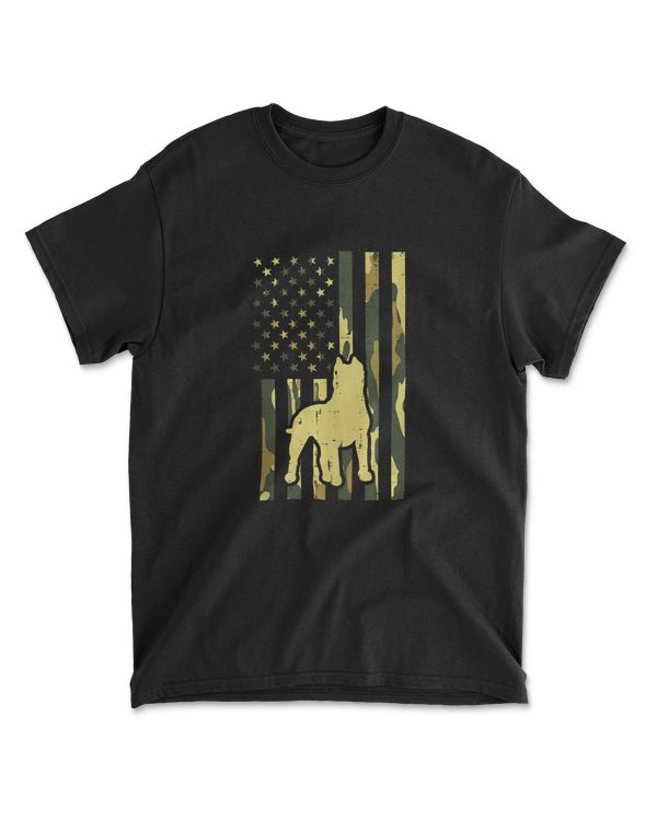 Camo US Flag Pitbull Vintage Patriot Pi